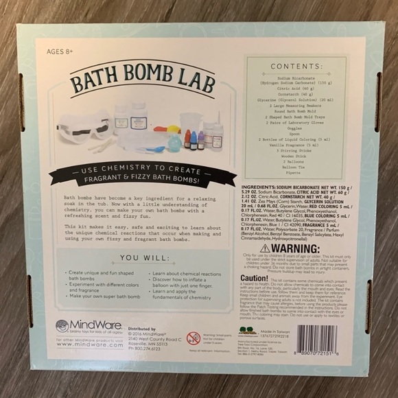 BATH BOMB LAB Fizzy Scented Science by MindWare; New in Box. - Picture 4 of 8